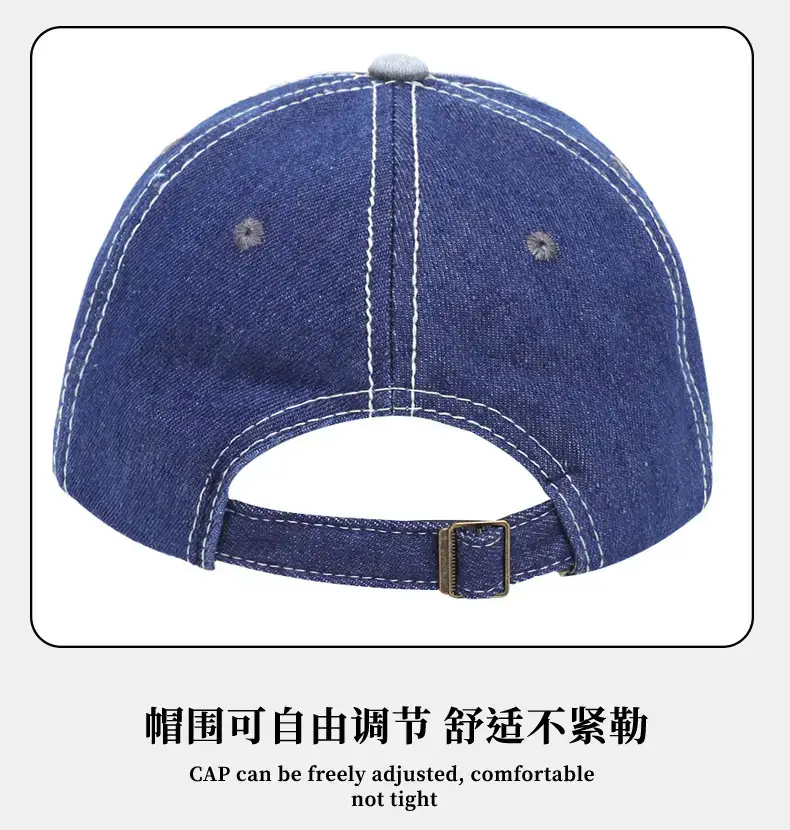 Retro Women's Embroidered Letter Baseball Cap Gray — feature 9