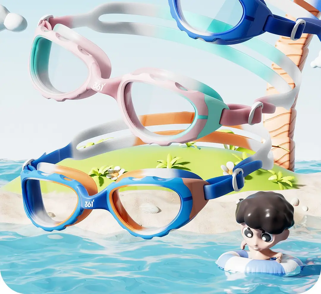 361 Children's Swimming Goggles Waterproof Anti-Fog HD Big Frame Boys Summer Professional Diving Equipment Girls Swimming Glasses — feature 5