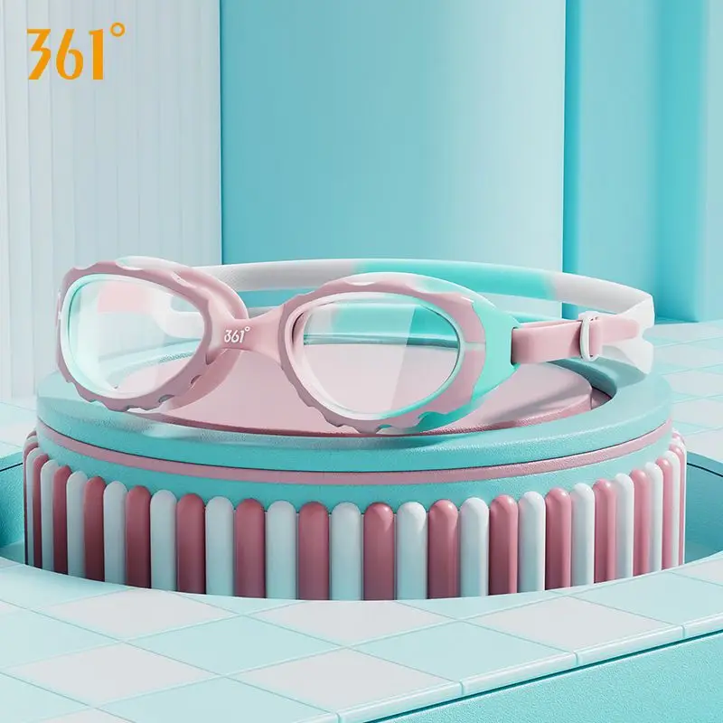 361 Children's Swimming Goggles Waterproof Anti-Fog HD Big Frame Boys Summer Professional Diving Equipment Girls Swimming Glasses