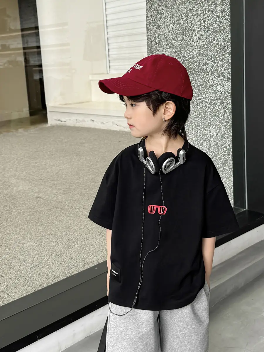 Haima's Boys Pure Cotton Printed T-Shirt White 2026 Summer - Image 7
