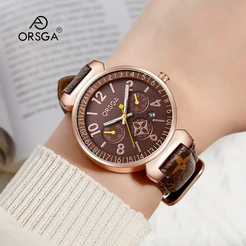 ORSGA Women's Black Quartz Calendar Watch - Image 9