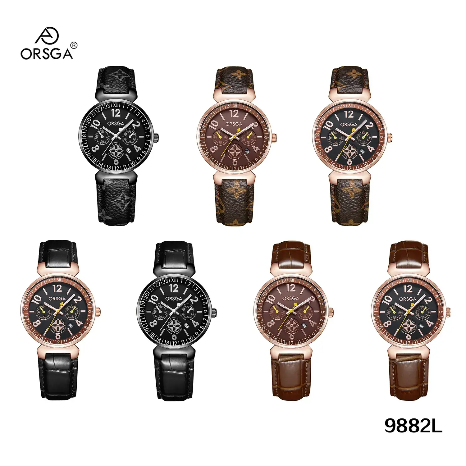 ORSGA Women's Black Quartz Calendar Watch - Image 12