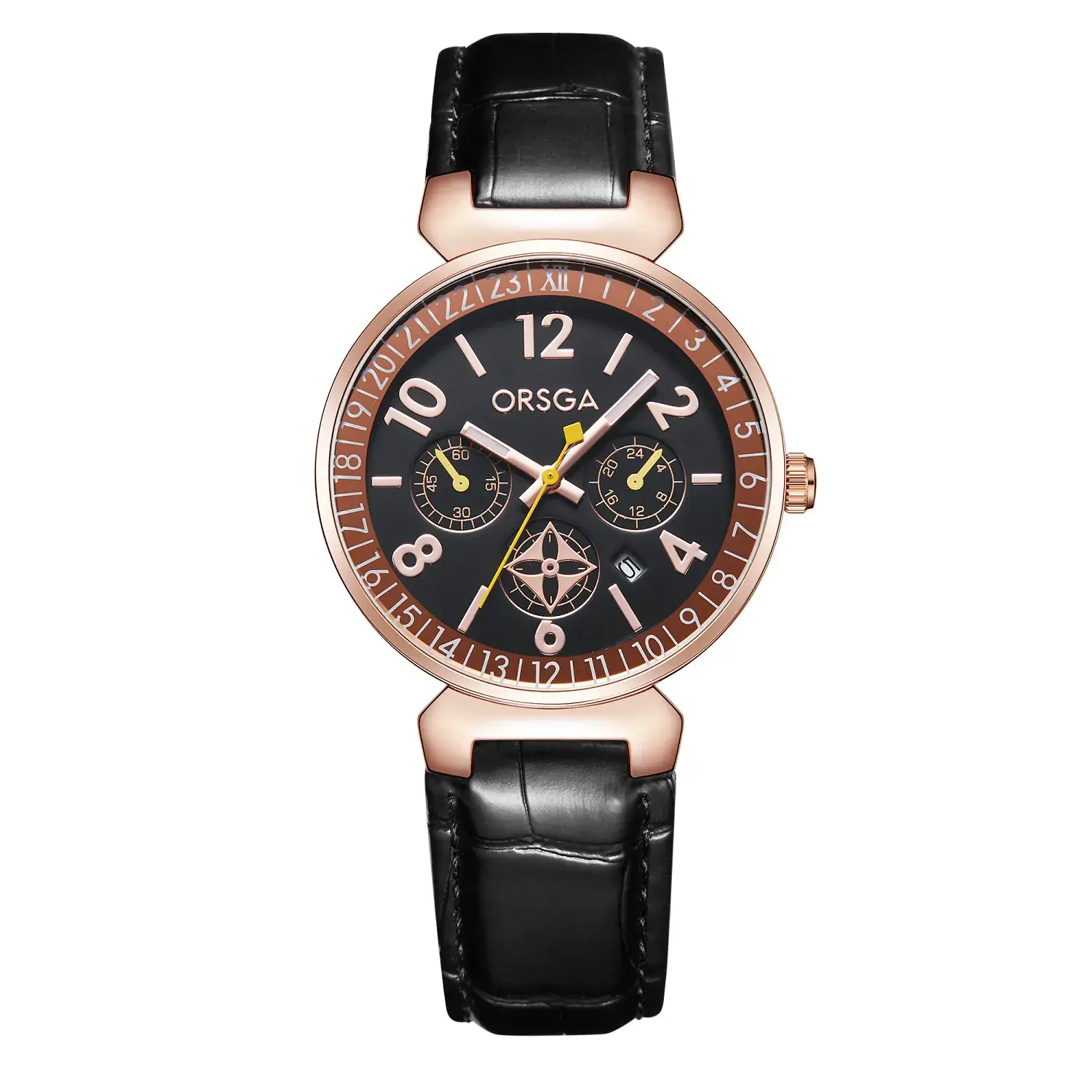 ORSGA Women's Black Quartz Calendar Watch - Image 5
