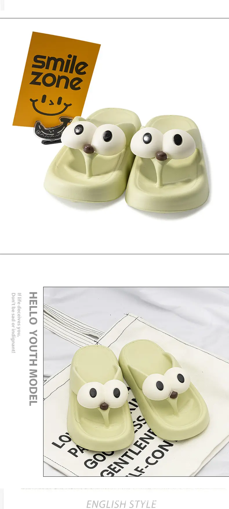 Cross-border summer new women's big-eyed flip-flops slippers wear high-end summer high-end Jinjiang factory wholesale — feature 6