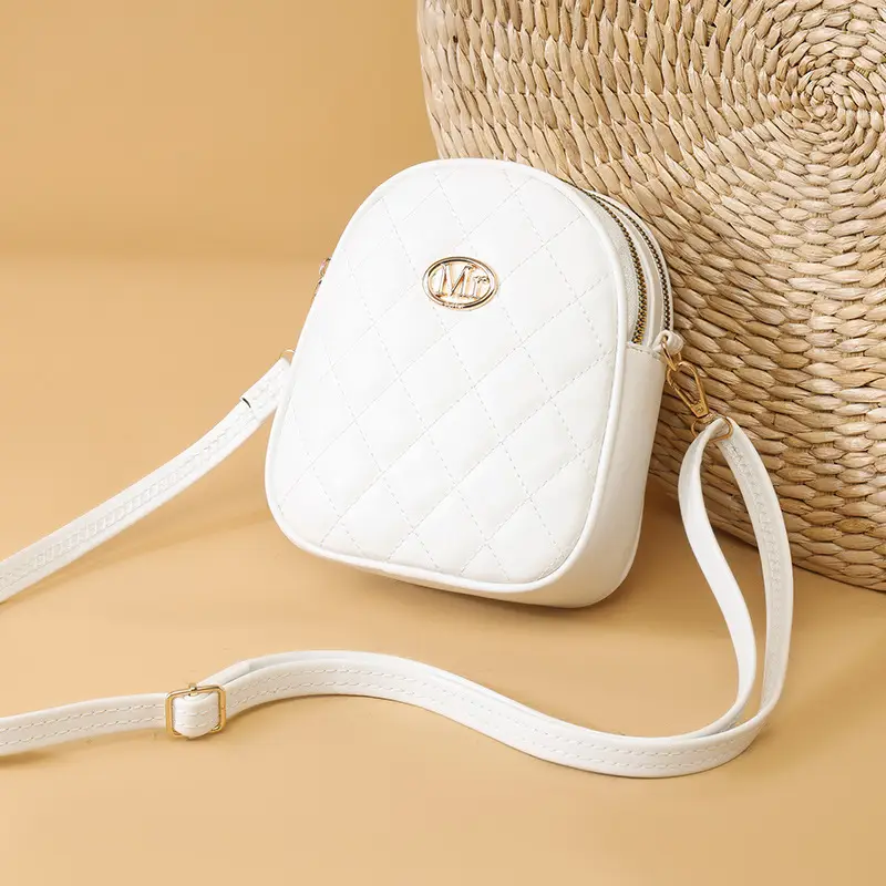 White Mini Crossbody Phone Bag for Women - Image 8