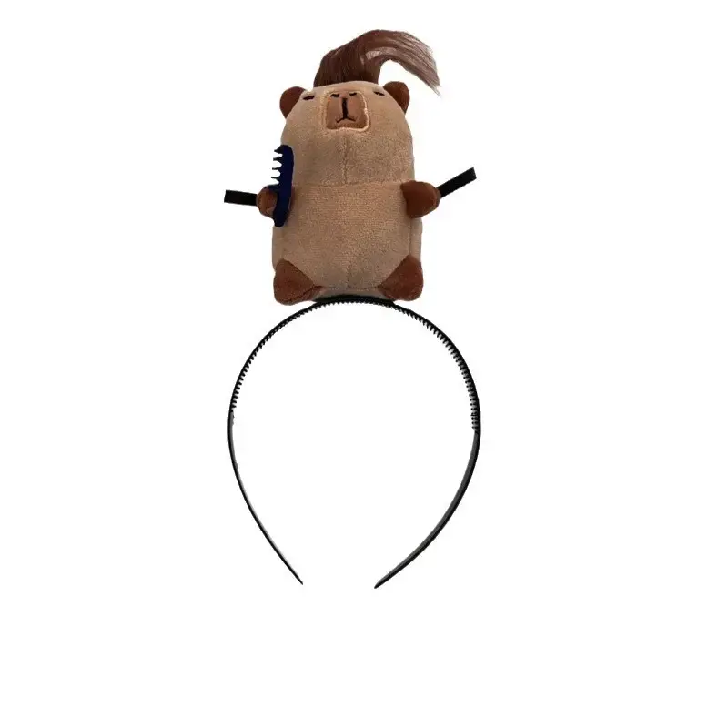 Lovable Capibala Hair Doll Hairband Female 2024 New Funny Going Out to Take Photos Headband Pressing Hairpin