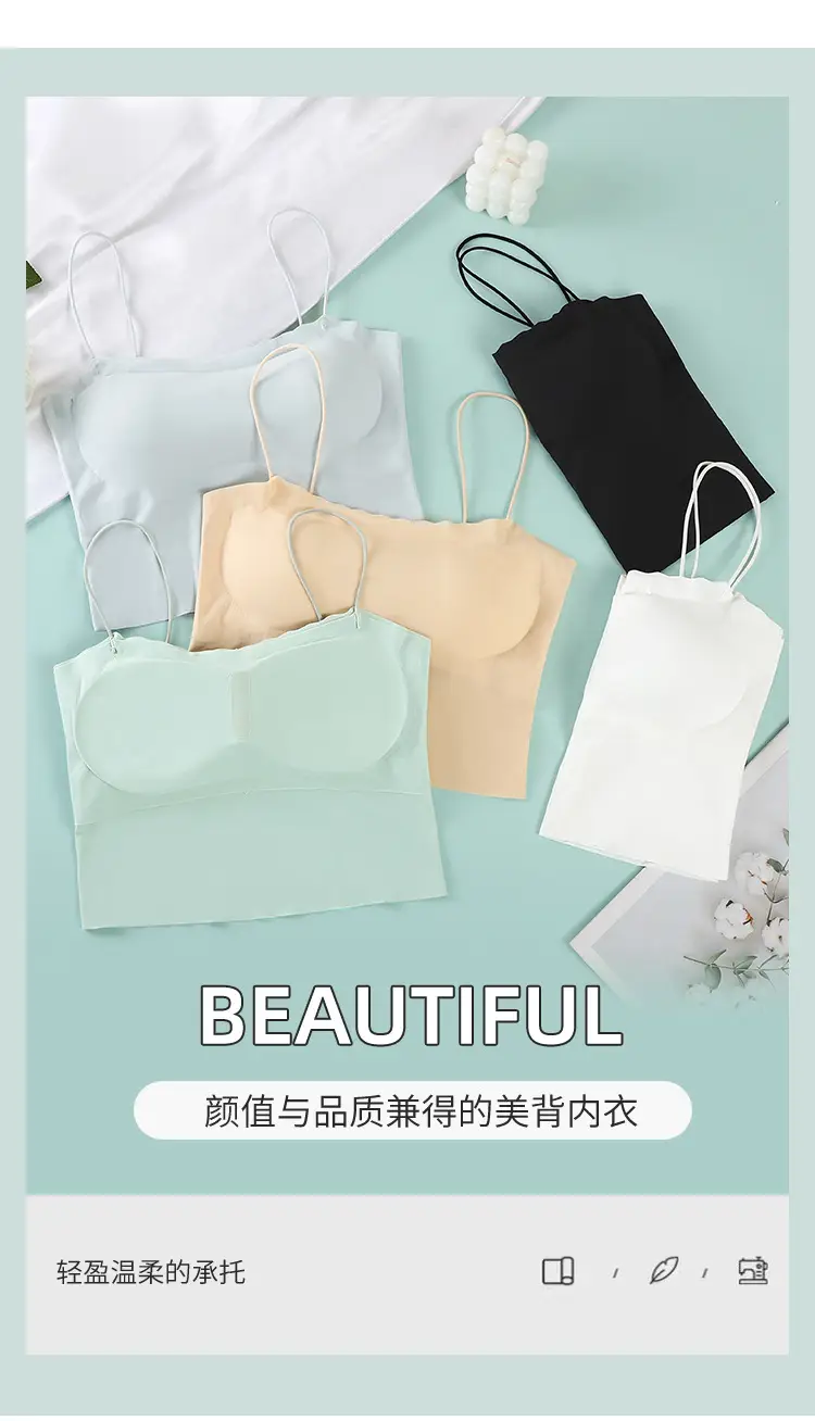Women's Green Push-up Camisole Back Underwear Small — feature 6