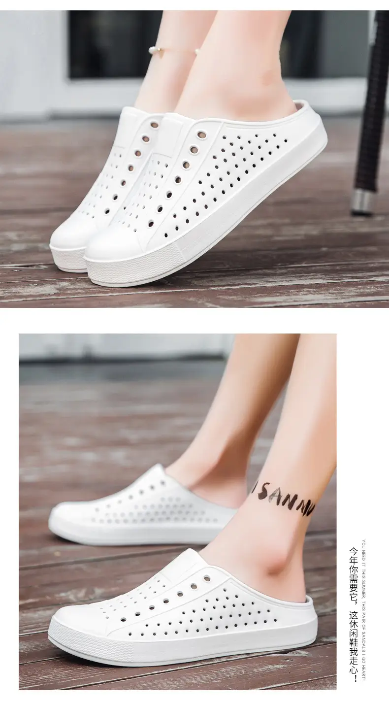 Summer New Couple Men's and Women's Eva Thick-Soled Garden Shoes Baotou Slippers Outer Sandals Wholesale — feature 16
