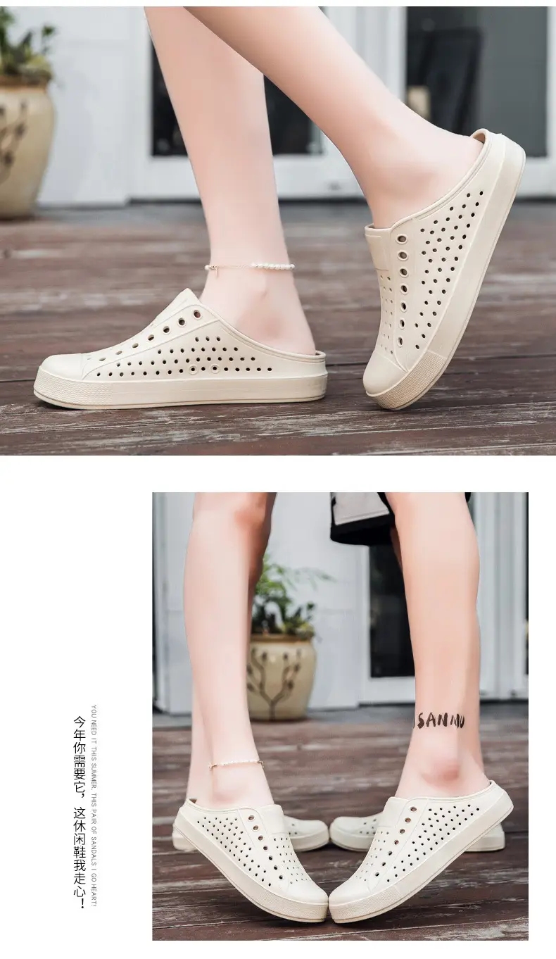 Summer New Couple Men's and Women's Eva Thick-Soled Garden Shoes Baotou Slippers Outer Sandals Wholesale — feature 17