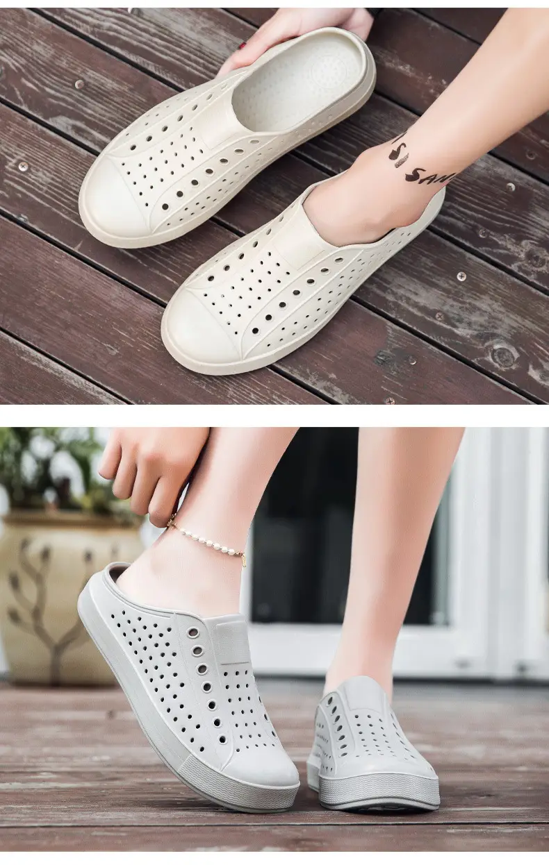 Summer New Couple Men's and Women's Eva Thick-Soled Garden Shoes Baotou Slippers Outer Sandals Wholesale — feature 18