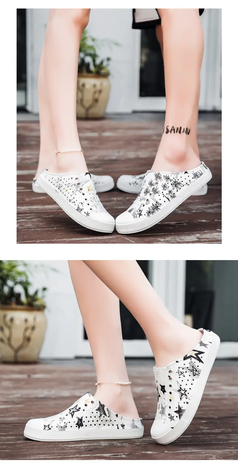 Summer New Couple Men's and Women's Eva Thick-Soled Garden Shoes Baotou Slippers Outer Sandals Wholesale — feature 21