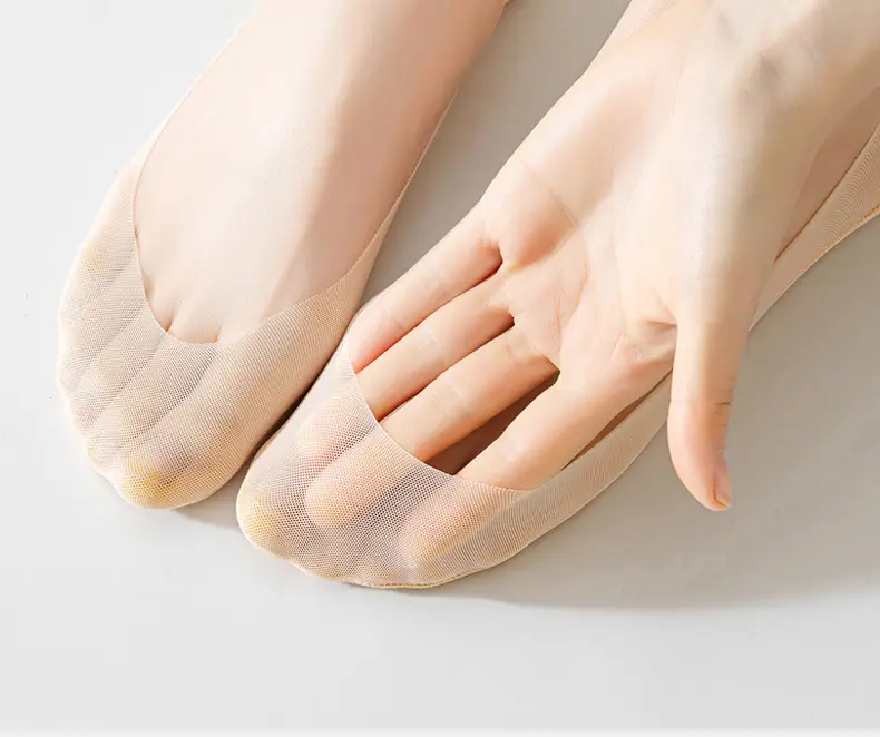 Women's Summer Thin Boat Socks, Non-Slip, Lightweight, Fully Invisible Socks, Pure Cotton Sole, High Heel Socks — feature 19