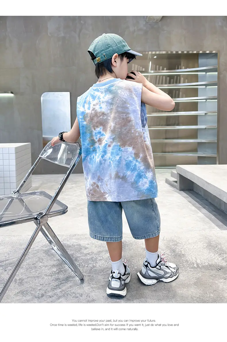 Trendy Boys' Tie-Dye Sleeveless T-Shirt Summer 2025 — feature 13