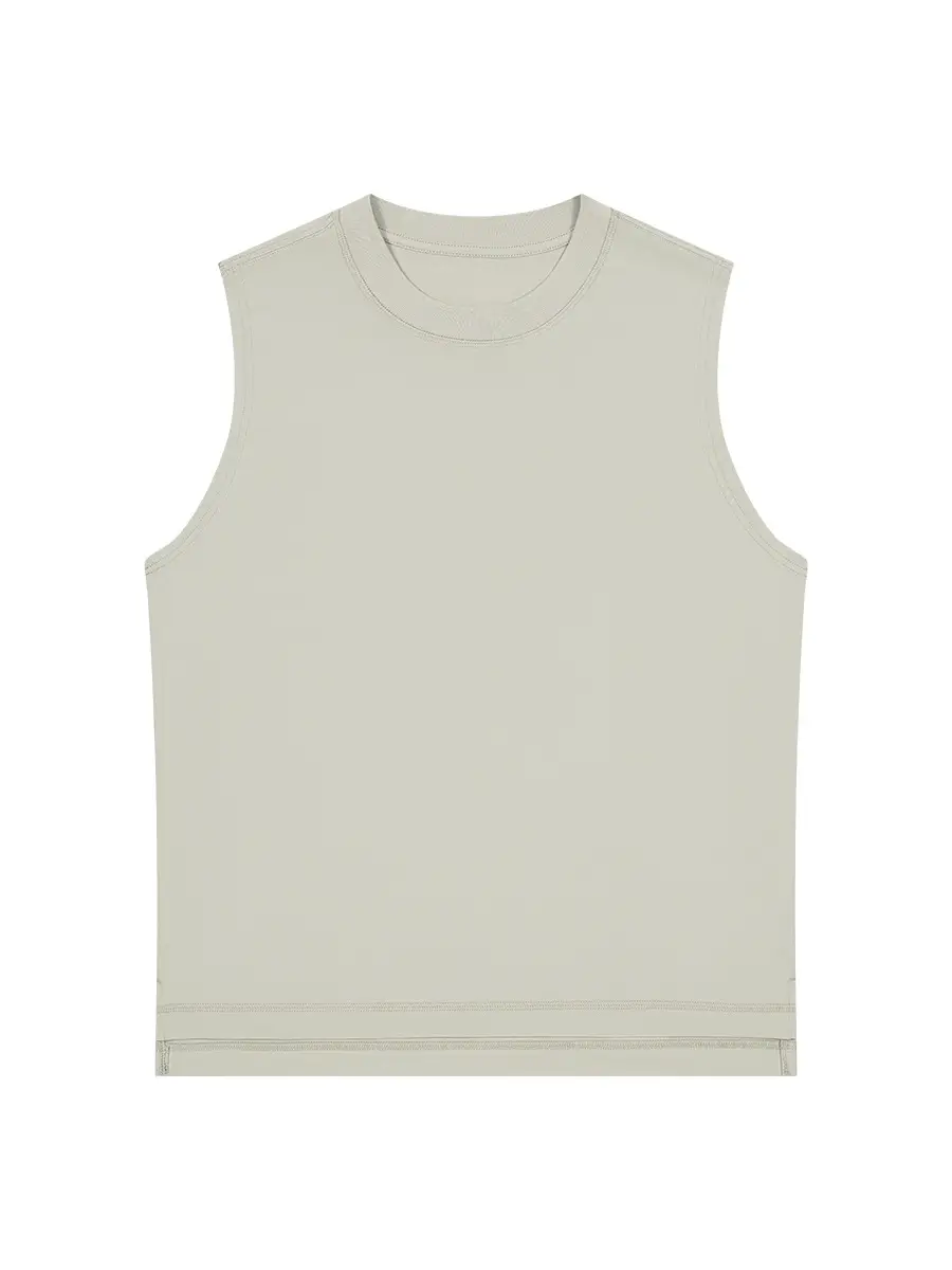 Men Sleeveless Ice T-Shirt 230g Summer Beige