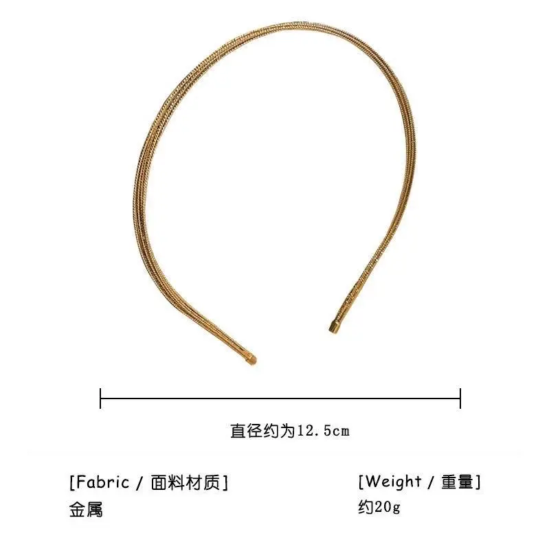 Bright Silk Golden Hair Hoop Four Seasons All-match — feature 1