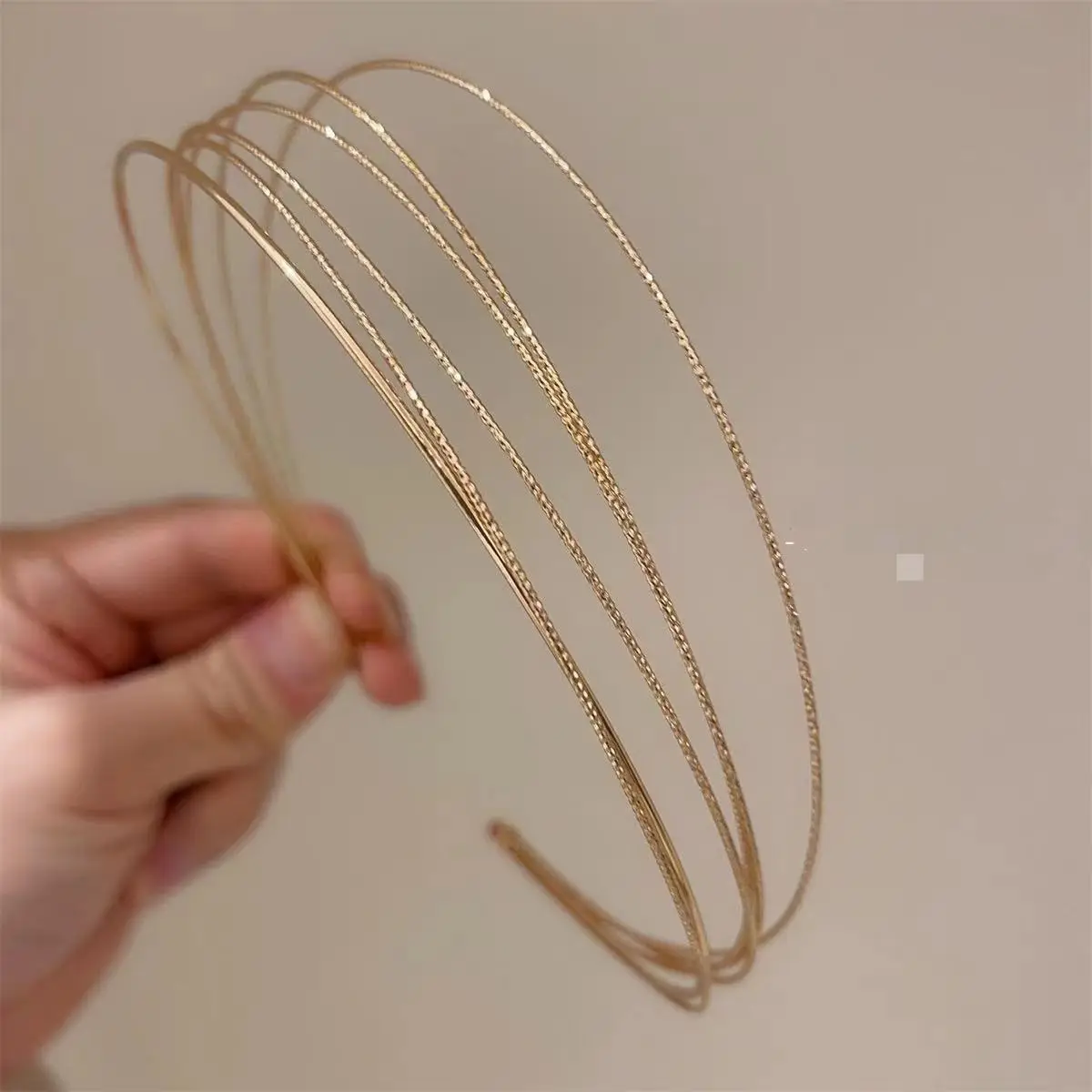 Bright Silk Golden Hair Hoop Four Seasons All-match — feature 4