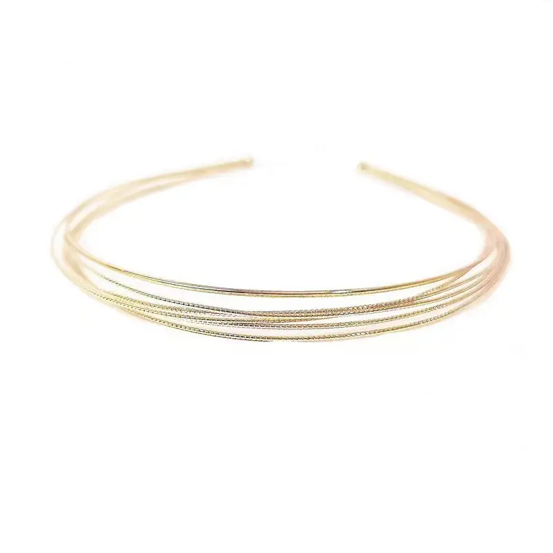 Bright Silk Golden Hair Hoop Four Seasons All-match — feature 5