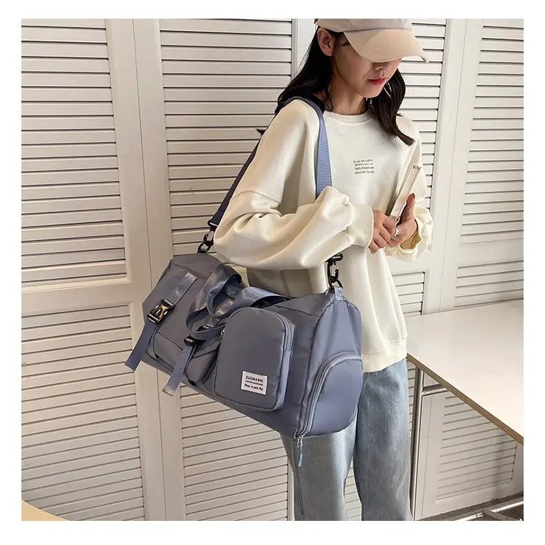 Women's Pink Dry Wet Separate Travel Bag Shoulder Crossbody — feature 30