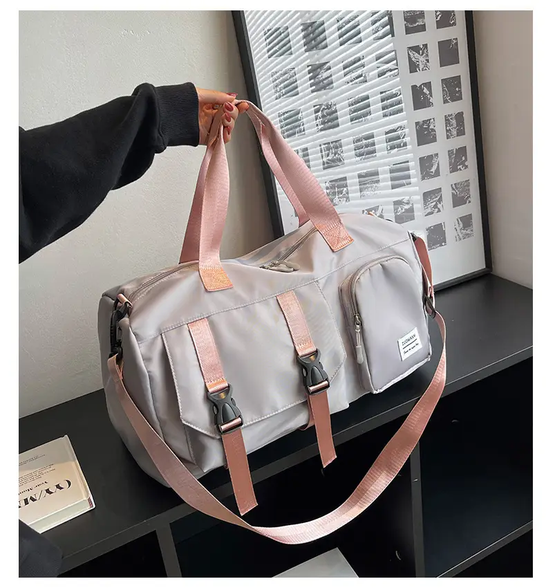 Women's Pink Dry Wet Separate Travel Bag Shoulder Crossbody — feature 32