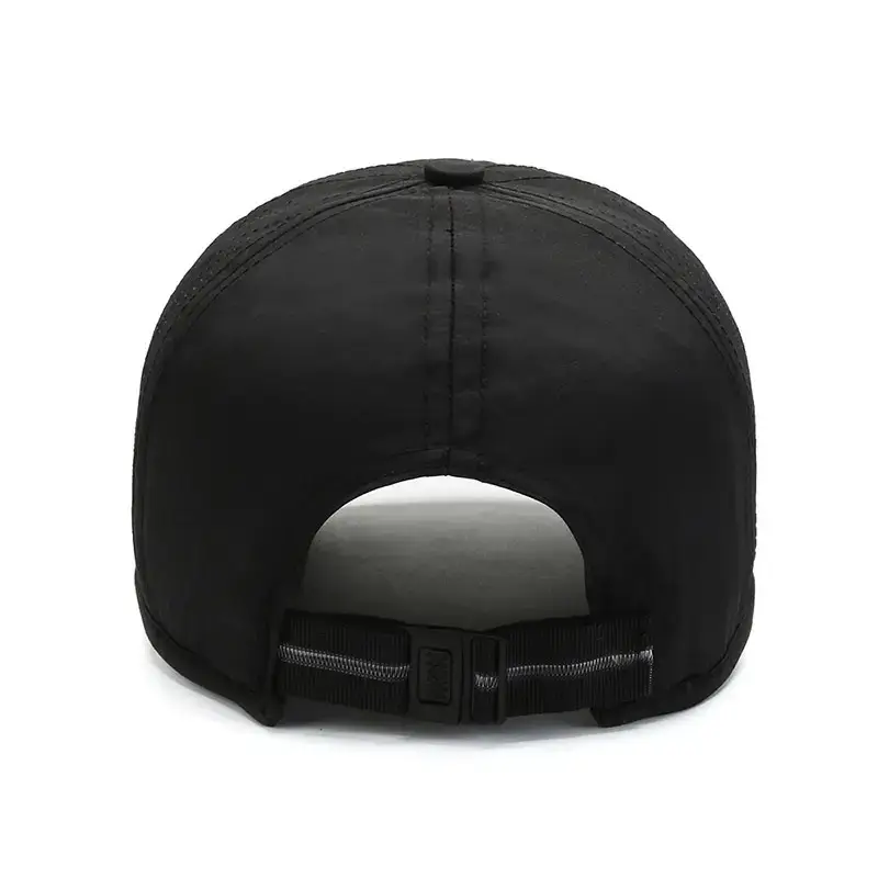 Men's Black Mesh Baseball Cap with Adjustable Strap - Image 8