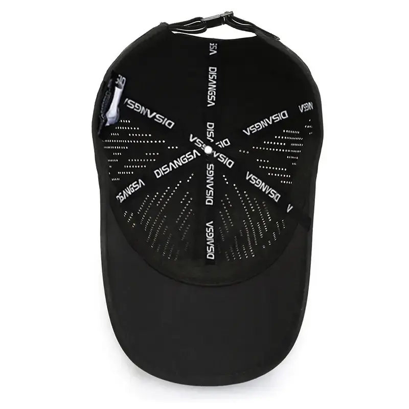 Men's Black Mesh Baseball Cap with Adjustable Strap - Image 9