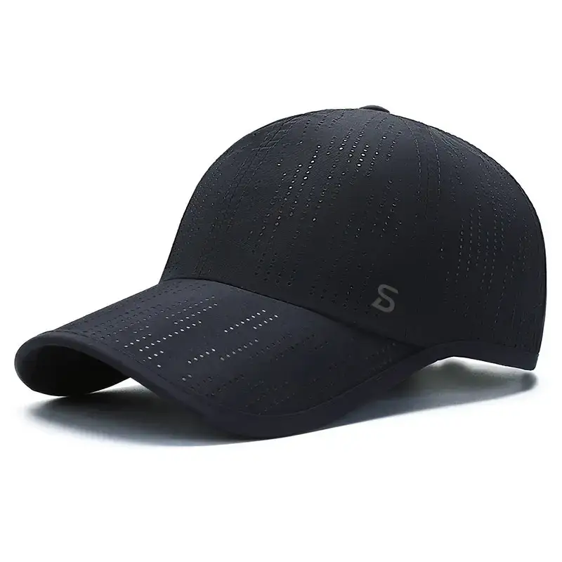 Men's Black Mesh Baseball Cap with Adjustable Strap - Image 11