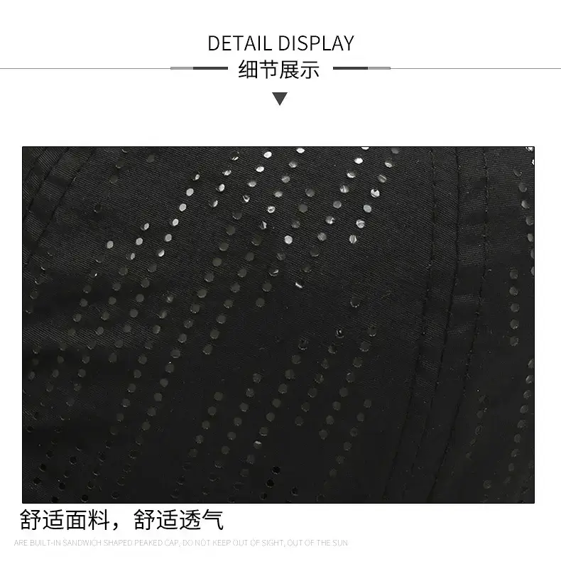 Men's Black Mesh Baseball Cap with Adjustable Strap — feature 12