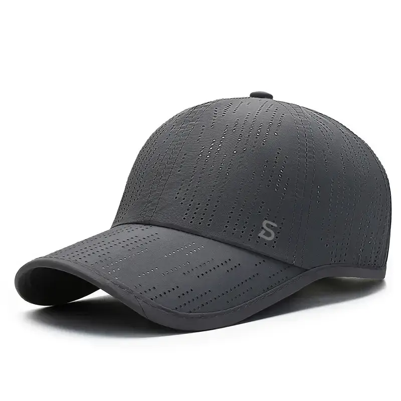 Men's Black Mesh Baseball Cap with Adjustable Strap - Image 2