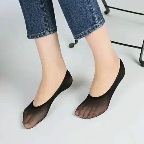 Shallow mouth invisible mesh boat socks spring and summer women's ultra-thin velvet invisible socks summer solid color stockings breathable socks