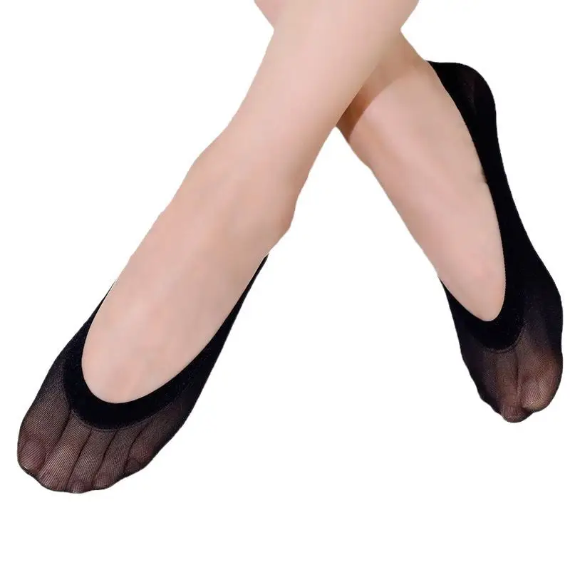 Shallow mouth invisible mesh boat socks spring and summer women's ultra-thin velvet invisible socks summer solid color stockings breathable socks