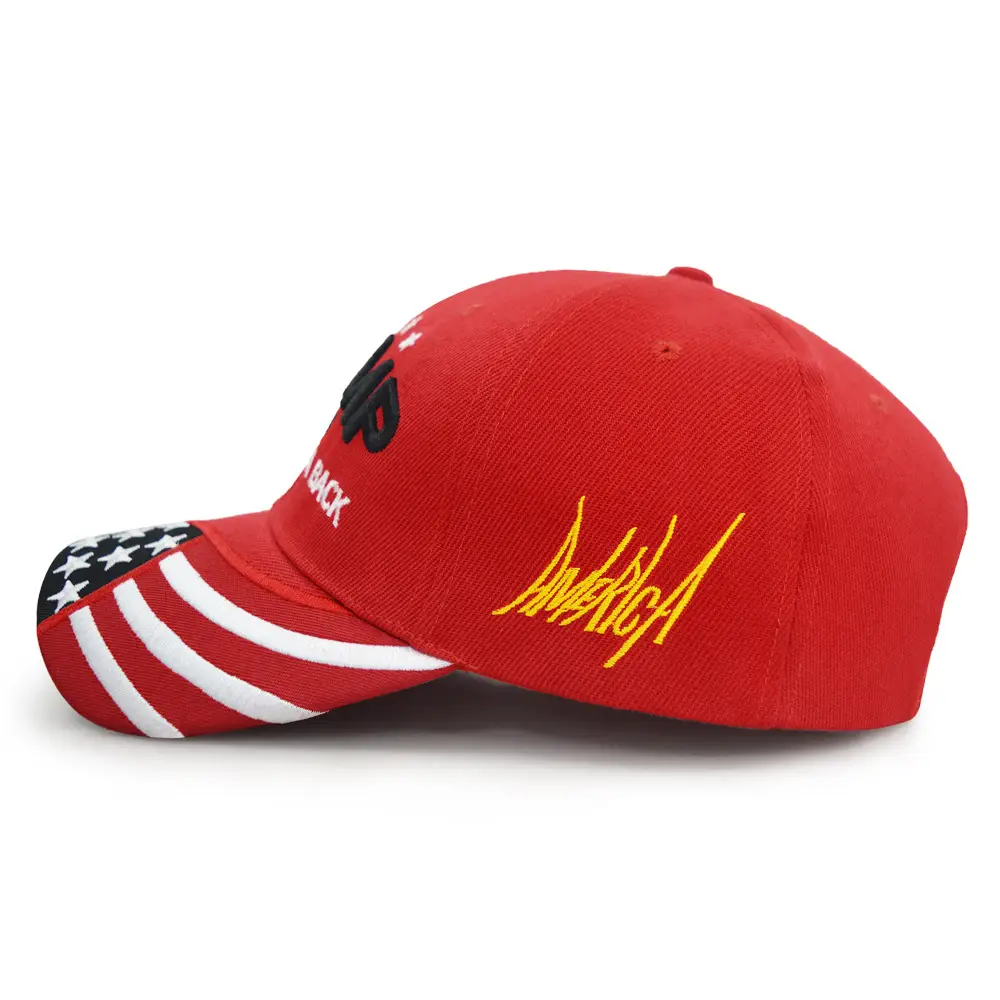 Pink 2024 Embroidered Baseball Cap with USA Flag Design — feature 14