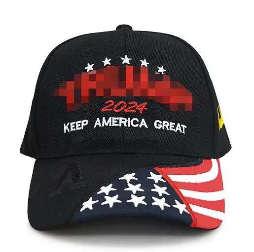 Pink 2024 Embroidered Baseball Cap with USA Flag Design — feature 17