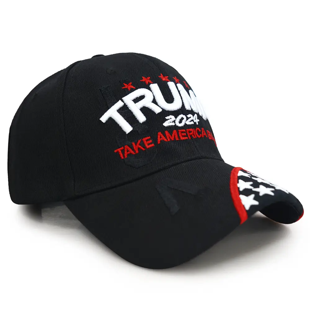 Pink 2024 Embroidered Baseball Cap with USA Flag Design — feature 4