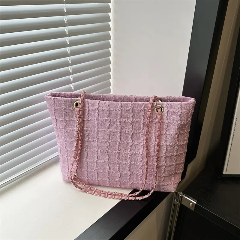 Grey Chain Shoulder Bag for Women 2024 Spring Summer - Image 8