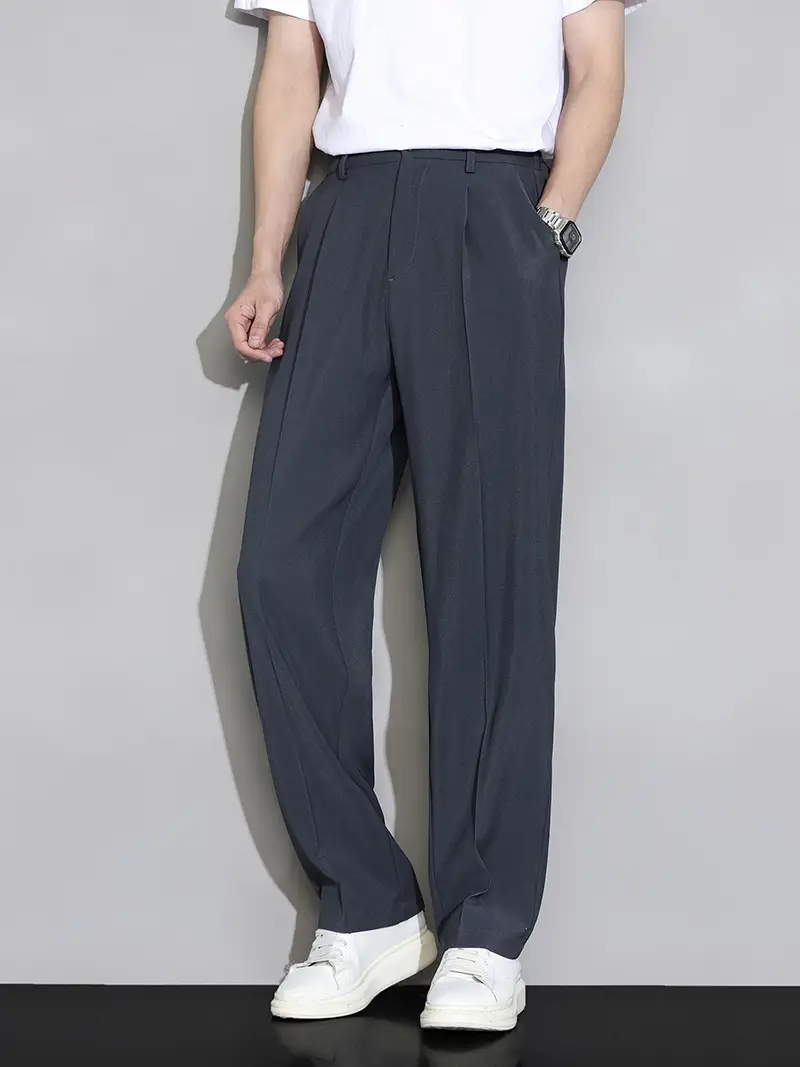 Ice Silk Men's Summer Thin Wide Leg Pants - Image 5
