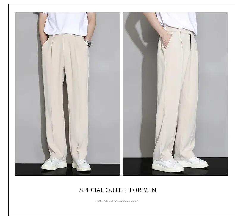 Ice Silk Men's Summer Thin Wide Leg Pants — feature 16