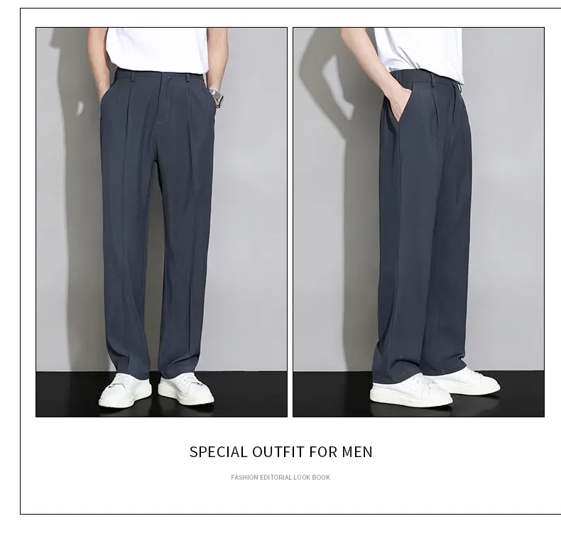 Ice Silk Men's Summer Thin Wide Leg Pants — feature 20