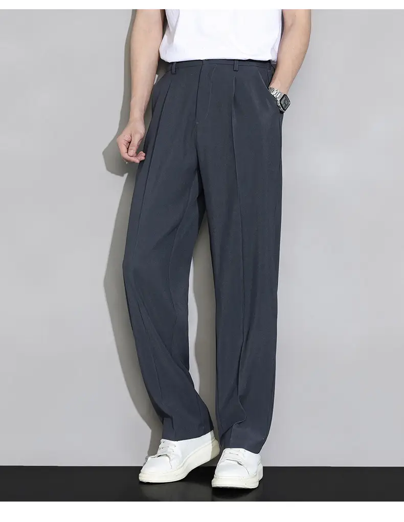 Ice Silk Men's Summer Thin Wide Leg Pants — feature 21