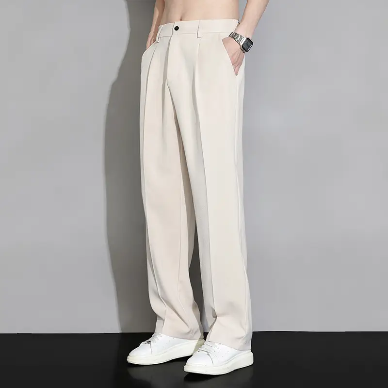 Ice Silk Men's Summer Thin Wide Leg Pants - Image 3
