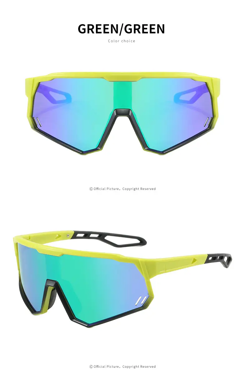 Cross-border sports cycling sunglasses large frame black polarized — feature 61