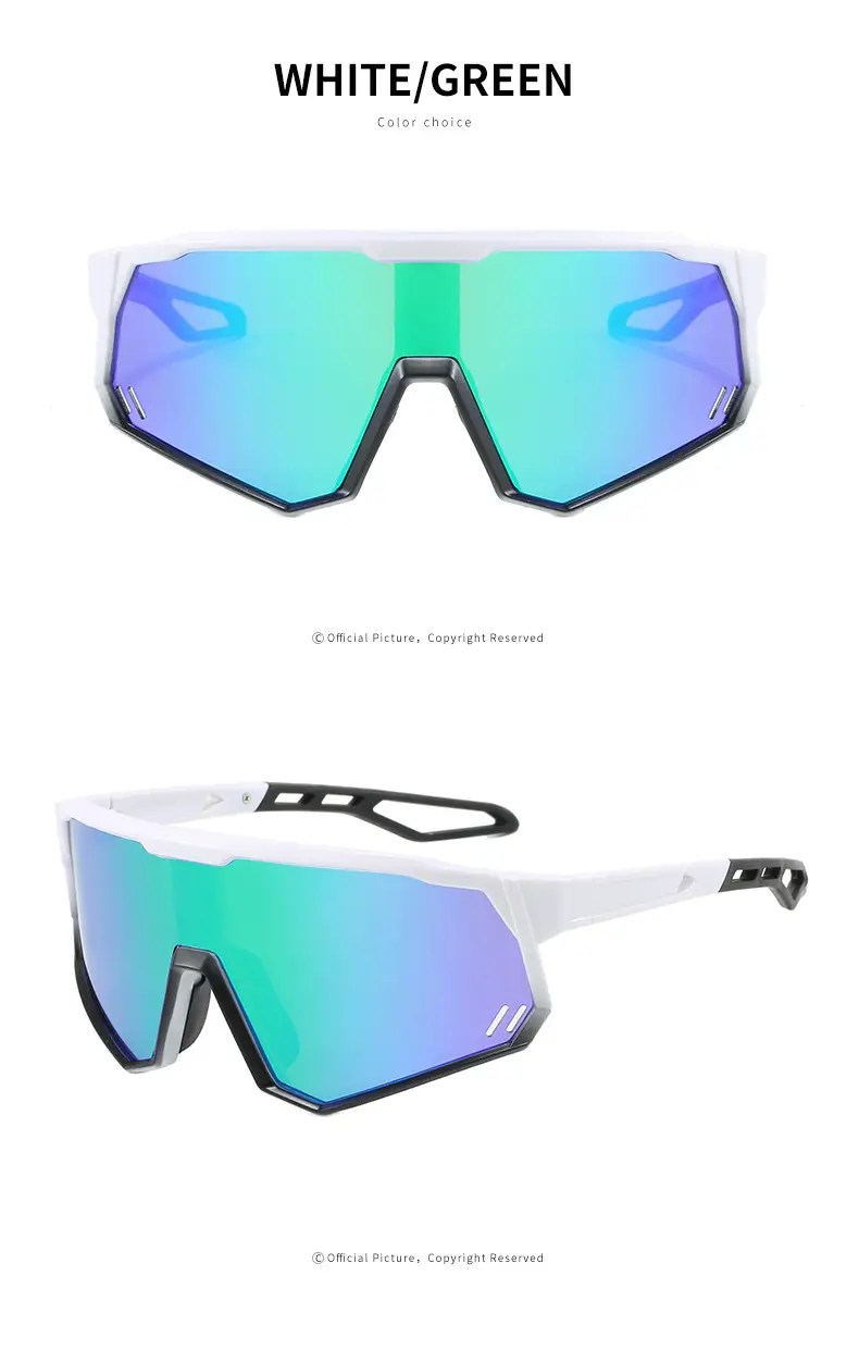 Cross-border sports cycling sunglasses large frame black polarized — feature 62