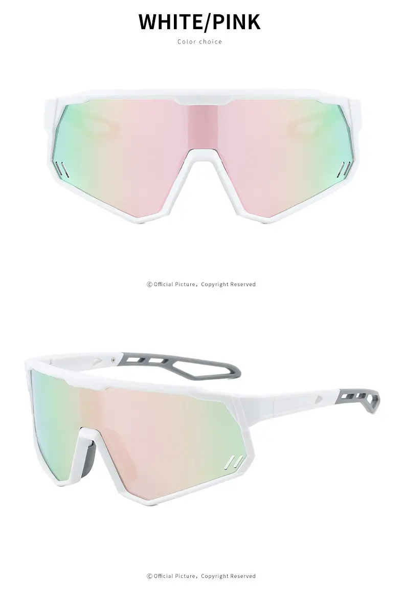 Cross-border sports cycling sunglasses large frame black polarized — feature 63