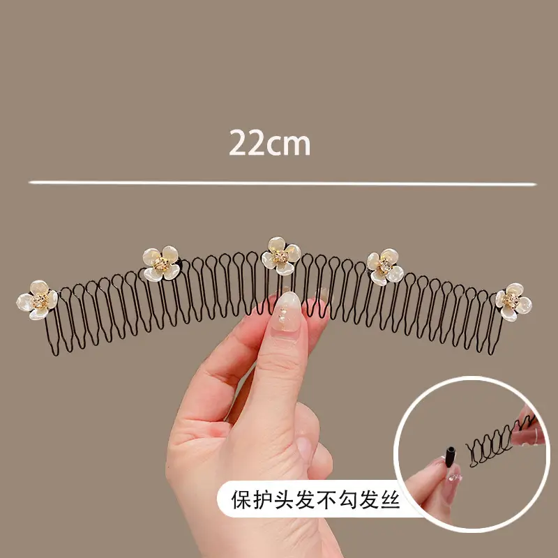 Camellia Hair Clip for Girls, 22cm, Floral Design - Image 2