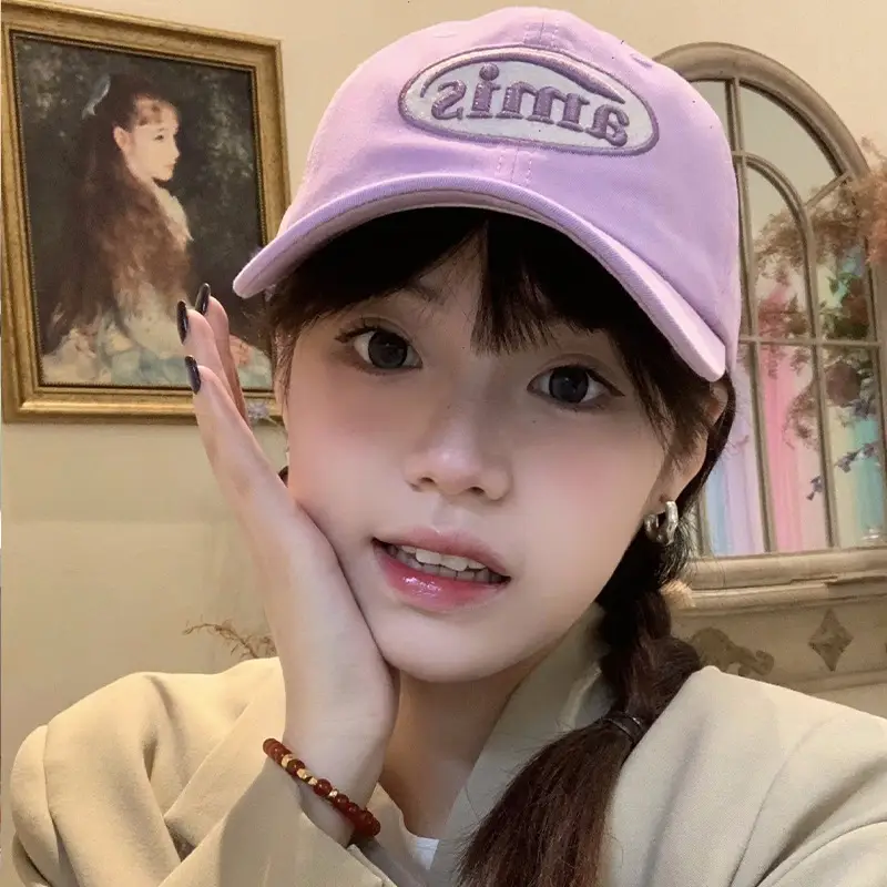 Korean-style Red Baseball Cap Women Spring Summer Wide Brim - Image 11