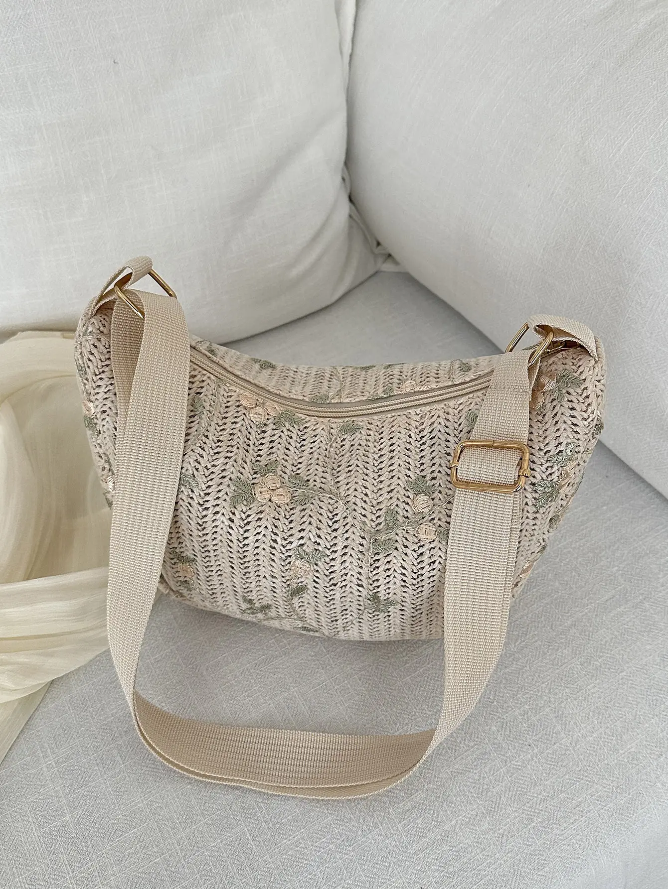 Portable Straw Woven Bag Summer 2024