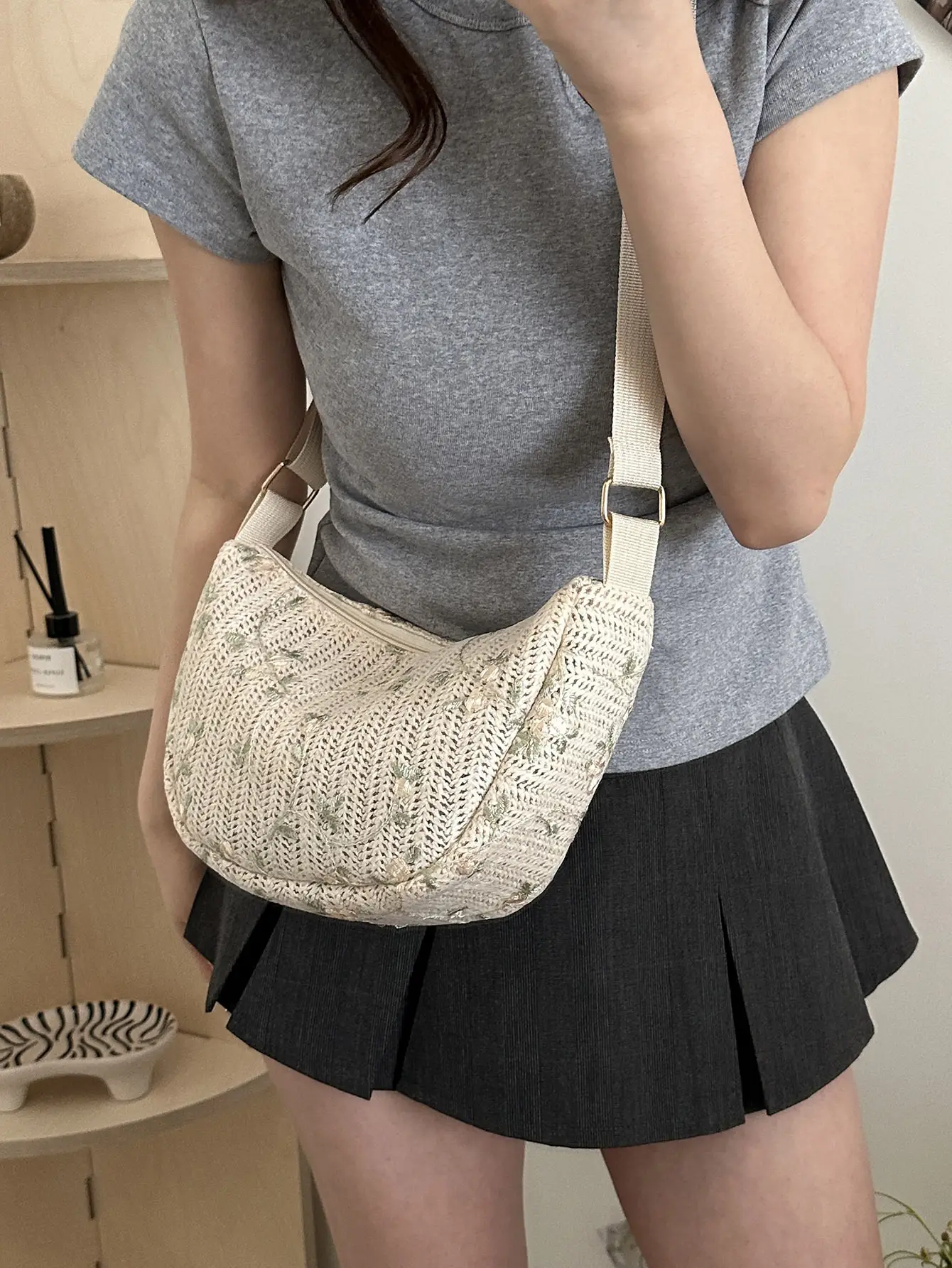 Portable Straw Woven Bag Summer 2024