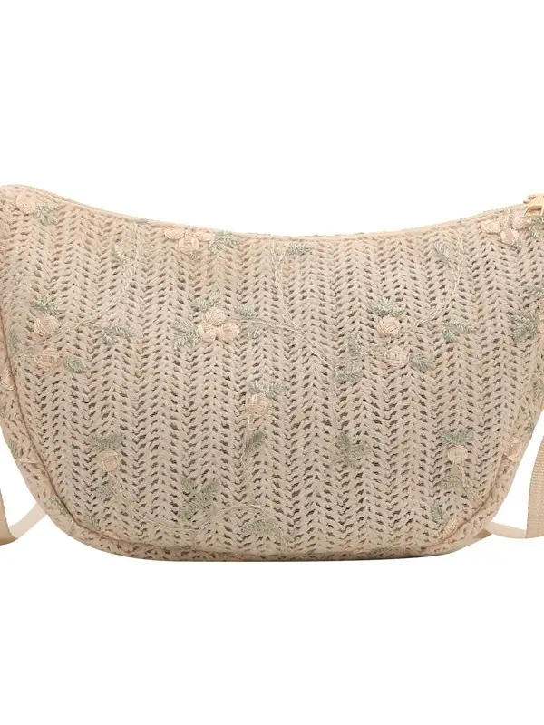 Portable Straw Woven Bag Summer 2024