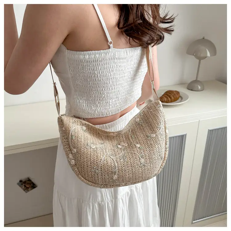Portable Straw Woven Bag Summer 2024 — feature 13