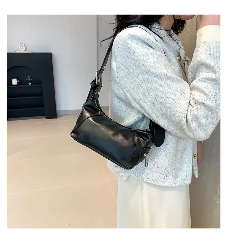 Silver Leather Shoulder Bag for Women Spring Summer — feature 14