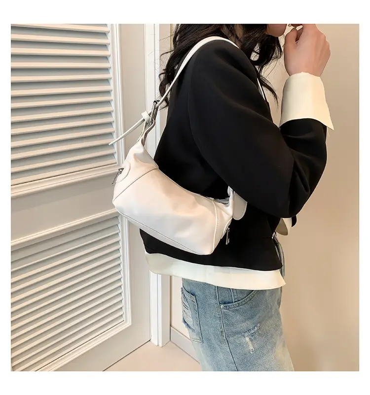 Silver Leather Shoulder Bag for Women Spring Summer — feature 15